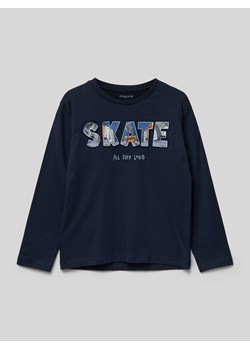 Bluzka z długim rękawem i detalem z logo ze sklepu Peek&Cloppenburg  w kategorii T-shirty chłopięce - zdjęcie 174127666