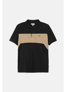 Lacoste polo bawełniane kolor czarny wzorzysty PH2847 ze sklepu ANSWEAR.com w kategorii T-shirty męskie - zdjęcie 174128538