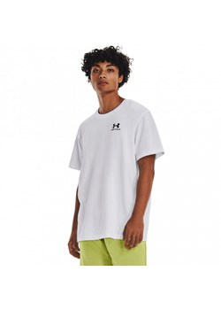 Męski t-shirt z nadrukiem Under Armour UA Icon Fleece Crew - biały ze sklepu Sportstylestory.com w kategorii T-shirty męskie - zdjęcie 174129766