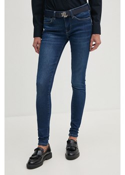 Pepe Jeans jeansy SKINNY JEANS LW damskie kolor granatowy PL204583DP6 ze sklepu ANSWEAR.com w kategorii Jeansy damskie - zdjęcie 174130318