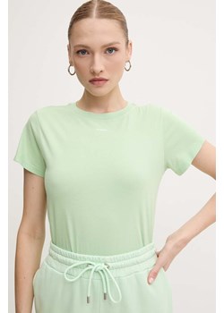 Pinko t-shirt bawełniany damski kolor zielony 100373 A228 ze sklepu ANSWEAR.com w kategorii Bluzki damskie - zdjęcie 174130398