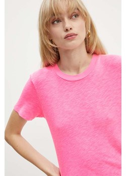 American Vintage t-shirt bawełniany damski kolor różowy SON28GH24 ze sklepu ANSWEAR.com w kategorii Bluzki damskie - zdjęcie 174130475