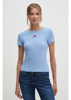 Tommy Jeans t-shirt damski kolor niebieski ze sklepu ANSWEAR.com w kategorii Bluzki damskie - zdjęcie 174130625