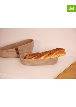 Hermia Koszyki (3 szt.) w kolorze jasnobrązowym na pieczywo - 22 x 12 x 5 cm ze sklepu Limango Polska w kategorii Pojemniki kuchenne - zdjęcie 174132239