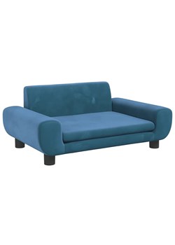 Niebieska sofa dla chłopca na nóżkach - Lyting ze sklepu Edinos.pl w kategorii Fotele dziecięce - zdjęcie 174135527