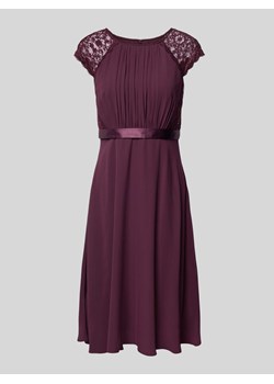 Sukienka koktajlowa o długości do kolan z efektem podpalenia ze sklepu Peek&Cloppenburg  w kategorii Sukienki - zdjęcie 174136155