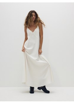 Reserved - Jeansowa sukienka maxi z lyocellu - biały ze sklepu Reserved w kategorii Sukienki - zdjęcie 174138545