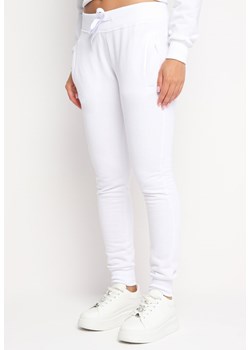 Białe Spodnie Dresowe z Gumką w Pasie i Polarem Persayus ze sklepu Born2be Odzież w kategorii Spodnie damskie - zdjęcie 174139029