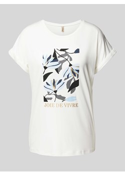 T-shirt z nadrukiem z motywem i napisem model ‘MARICA’ ze sklepu Peek&Cloppenburg  w kategorii Bluzki damskie - zdjęcie 174140378