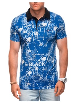 Koszulka męska Polo z nadrukiem 1994S - niebieska ze sklepu Edoti w kategorii T-shirty męskie - zdjęcie 174140705