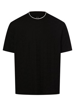 Armani Exchange Koszulka męska Mężczyźni Bawełna czarny wypukły wzór tkaniny ze sklepu vangraaf w kategorii T-shirty męskie - zdjęcie 174144989