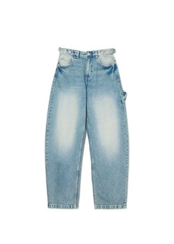 Cropp - Jeansy skater z wysokim stanem - niebieski ze sklepu Cropp w kategorii Jeansy damskie - zdjęcie 174146669