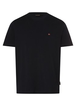 Napapijri T-shirt męski Mężczyźni Bawełna granatowy jednolity ze sklepu vangraaf w kategorii T-shirty męskie - zdjęcie 174146706