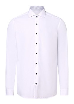 Eterna Slim Fit Koszula męska - non-iron Mężczyźni Slim Fit Bawełna biały jednolity ze sklepu vangraaf w kategorii Koszule męskie - zdjęcie 174146719