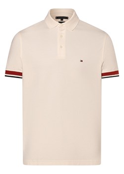 Tommy Hilfiger Męska koszulka polo Mężczyźni Bawełna écru jednolity ze sklepu vangraaf w kategorii T-shirty męskie - zdjęcie 174146725