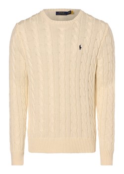 Polo Ralph Lauren Męski sweter Mężczyźni Bawełna écru jednolity ze sklepu vangraaf w kategorii Swetry męskie - zdjęcie 174148259