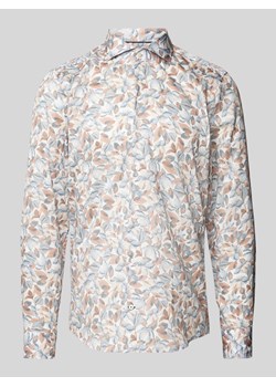 Koszula biznesowa o kroju slim fit ze wzorem na całej powierzchni ze sklepu Peek&Cloppenburg  w kategorii Koszule męskie - zdjęcie 174148377
