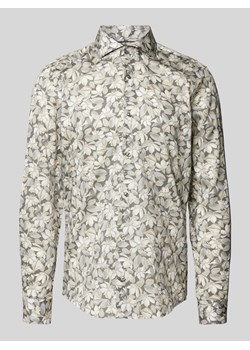 Koszula biznesowa o kroju slim fit ze wzorem na całej powierzchni ze sklepu Peek&Cloppenburg  w kategorii Koszule męskie - zdjęcie 174148425