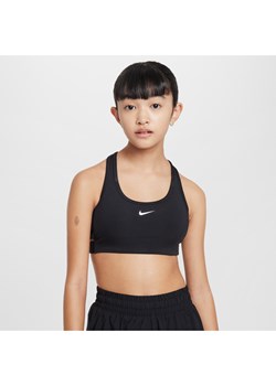 Stanik sportowy dla dużych dzieci (dziewcząt) Nike Swoosh EasyOn - Czerń ze sklepu Nike poland w kategorii Biustonosze - zdjęcie 174148528