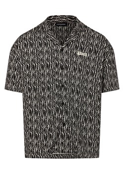 PEGADOR Koszula męska - Zircon Mężczyźni Comfort Fit wiskoza czarny wzorzysty ze sklepu vangraaf w kategorii Koszule męskie - zdjęcie 174150005