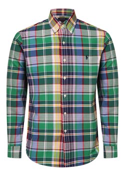 Polo Ralph Lauren Koszula męska - Custom Fit Mężczyźni Modern Fit Bawełna zielony w kratkę ze sklepu vangraaf w kategorii Koszule męskie - zdjęcie 174150036