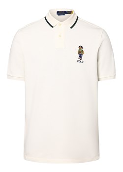 Polo Ralph Lauren Męska koszulka polo - klasyczny krój Mężczyźni Bawełna écru jednolity ze sklepu vangraaf w kategorii T-shirty męskie - zdjęcie 174150038