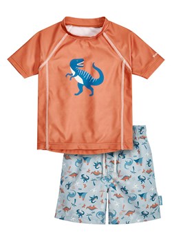 Playshoes 2-częściowy zestaw kąpielowy &quot;Dino&quot; w kolorze pomarańczowo-niebieskim ze sklepu Limango Polska w kategorii Stroje kąpielowe - zdjęcie 174154267