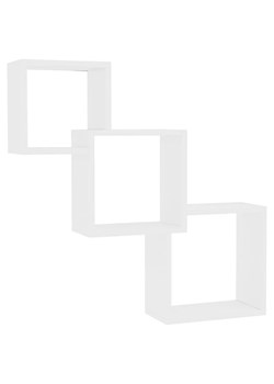Zestaw białych półek ściennych modułowych - Lindsay ze sklepu Edinos.pl w kategorii Półki - zdjęcie 174154708