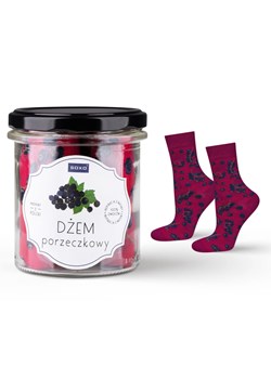Skarpetki damskie czerwone SOXO dżem porzeczkowy w słoiku ze sklepu Sklep SOXO w kategorii Skarpetki damskie - zdjęcie 174155109