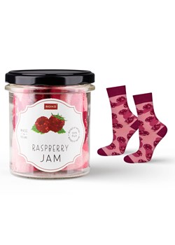 Skarpetki damskie różowe SOXO GOOD STUFF raspberry jam w słoiku ze sklepu Sklep SOXO w kategorii Skarpetki damskie - zdjęcie 174155118