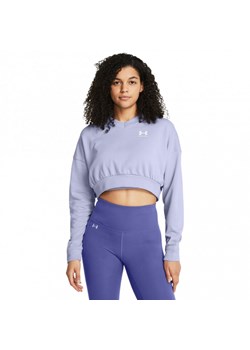 Damska bluza dresowa nierozpinana bez kaptura Under Armour UA Rival Terry OS Crop Crw - fioletowa ze sklepu Sportstylestory.com w kategorii Bluzy damskie - zdjęcie 174155306