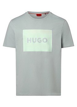 HUGO T-shirt męski Mężczyźni Bawełna cyjan nadruk ze sklepu vangraaf w kategorii T-shirty męskie - zdjęcie 174156495