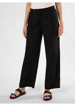 Opus Lniane spodnie - Marou Kobiety len czarny jednolity ze sklepu vangraaf w kategorii Spodnie damskie - zdjęcie 174156518