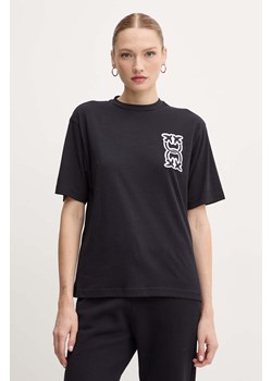 Pinko t-shirt bawełniany damski kolor czarny 104043 A23D ze sklepu ANSWEAR.com w kategorii Bluzki damskie - zdjęcie 174157406