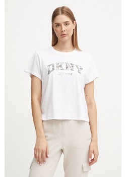Dkny t-shirt bawełniany damski kolor biały DP4T9991 ze sklepu ANSWEAR.com w kategorii Bluzki damskie - zdjęcie 174157416