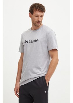 Columbia t-shirt CSC Basic Logo męski kolor szary z nadrukiem 1680053 ze sklepu PRM w kategorii T-shirty męskie - zdjęcie 174160788