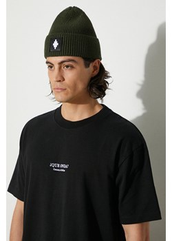 Marcelo Burlon t-shirt bawełniany Que Onda Basic Tee męski kolor czarny z aplikacją CMAA056F24JER0071001 ze sklepu PRM w kategorii T-shirty męskie - zdjęcie 174161156