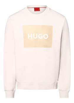 HUGO Bluza męska - Duragol222 Mężczyźni Bawełna biały nadruk ze sklepu vangraaf w kategorii Bluzy męskie - zdjęcie 174162915