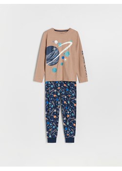 Reserved - Dwuczęściowa piżama z nadrukiem - beżowy ze sklepu Reserved w kategorii Piżamy dziecięce - zdjęcie 174164095