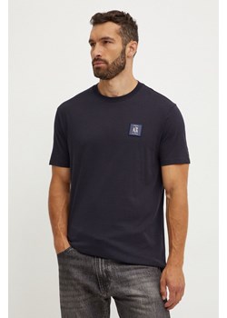 Armani Exchange t-shirt bawełniany kolor granatowy z aplikacją ze sklepu ANSWEAR.com w kategorii T-shirty męskie - zdjęcie 174165897