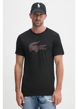 Lacoste t-shirt męski kolor czarny z nadrukiem ze sklepu ANSWEAR.com w kategorii T-shirty męskie - zdjęcie 174165918