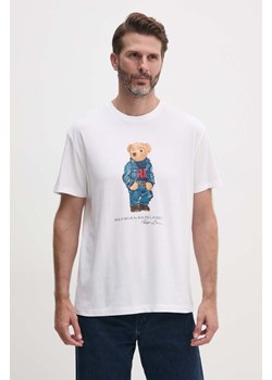 Polo Ralph Lauren t-shirt bawełniany męski kolor beżowy z nadrukiem ze sklepu ANSWEAR.com w kategorii T-shirty męskie - zdjęcie 174165998