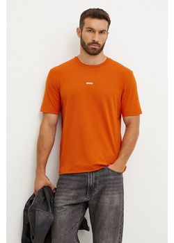 BOSS t-shirt BOSS ORANGE męski kolor pomarańczowy gładki 50473278 ze sklepu ANSWEAR.com w kategorii T-shirty męskie - zdjęcie 174166516