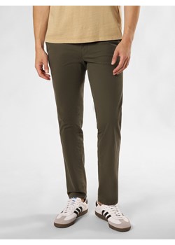 BRAX Spodnie - Fabio Mężczyźni Bawełna oliwkowy jednolity ze sklepu vangraaf w kategorii Spodnie męskie - zdjęcie 174168036