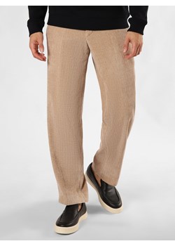 Finshley & Harding London Spodnie - Ben Mężczyźni Comfort Fit Sztuczne włókno beżowy jednolity ze sklepu vangraaf w kategorii Spodnie męskie - zdjęcie 174168038