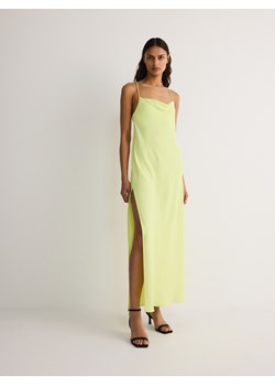 Reserved - Sukienka maxi na ramiączkach - limonkowy ze sklepu Reserved w kategorii Sukienki - zdjęcie 174168215