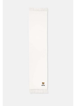 Moschino szalik wełniany kolor beżowy gładki M5783 50124 ze sklepu ANSWEAR.com w kategorii Szaliki i chusty damskie - zdjęcie 174168386