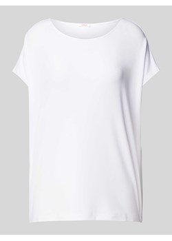 T-shirt z mieszanki wiskozy z okrągłym dekoltem ze sklepu Peek&Cloppenburg  w kategorii Bluzki damskie - zdjęcie 174168915