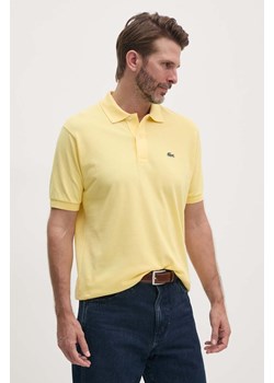 Lacoste polo bawełniane kolor żółty gładki ze sklepu ANSWEAR.com w kategorii T-shirty męskie - zdjęcie 174170066