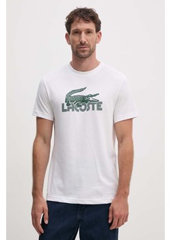 Lacoste t-shirt męski kolor beżowy z nadrukiem TH2508 ze sklepu ANSWEAR.com w kategorii T-shirty męskie - zdjęcie 174170486